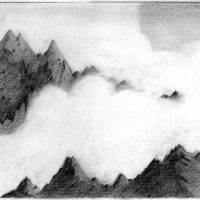 mountain cloud drawing