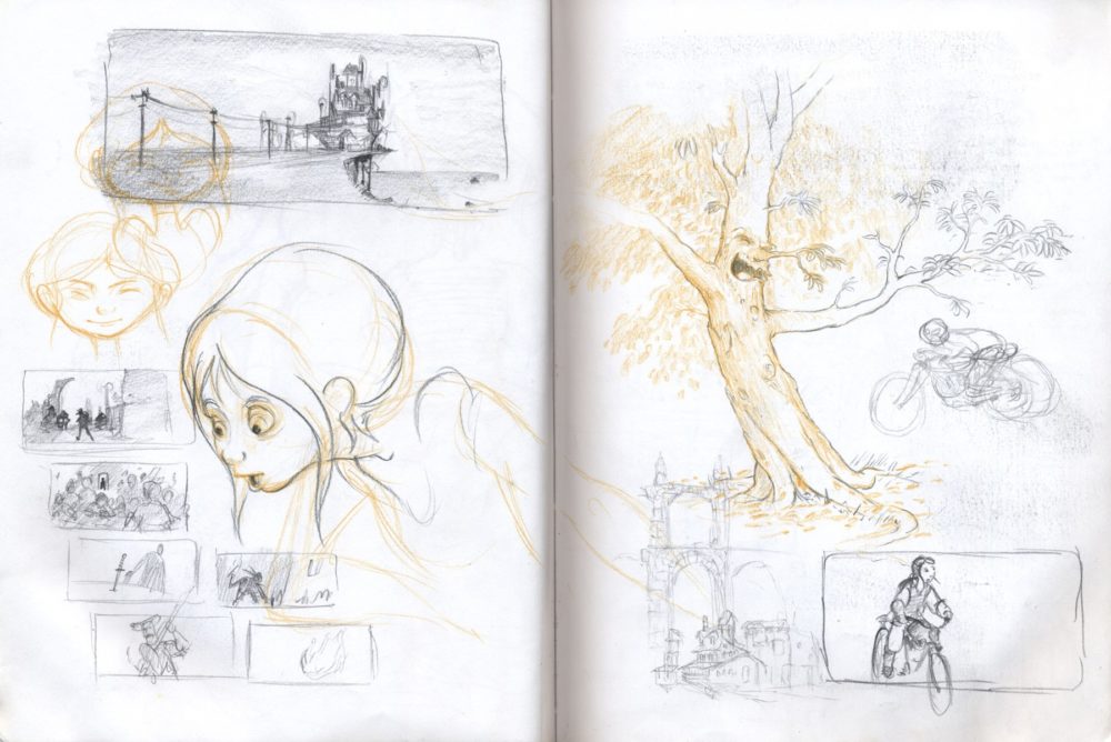 sketchbook drawing tree