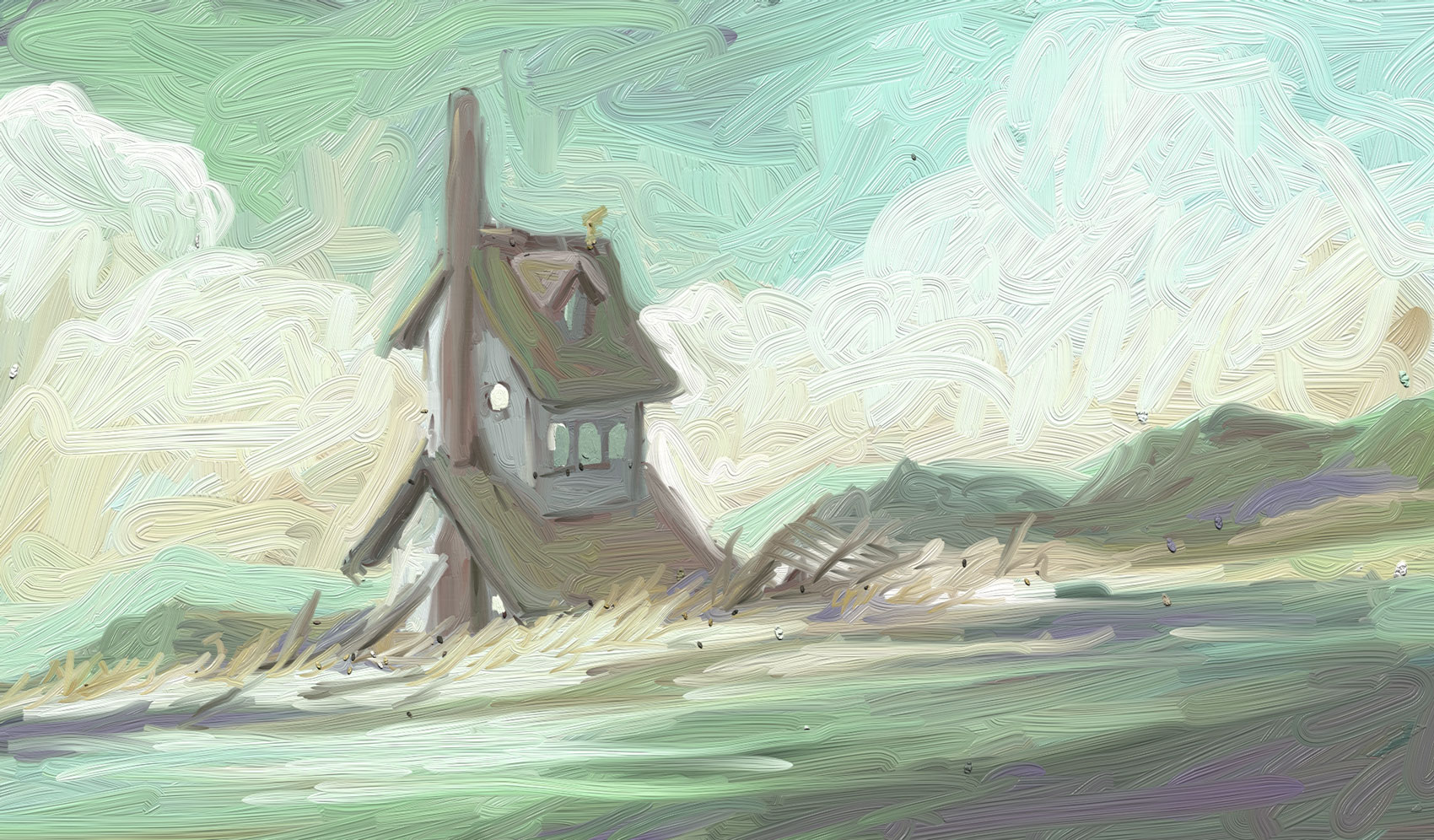 a house on the rocks