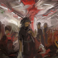 painting on the subway