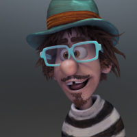 zbrush cartoon sculpt of Sterling Sheehy