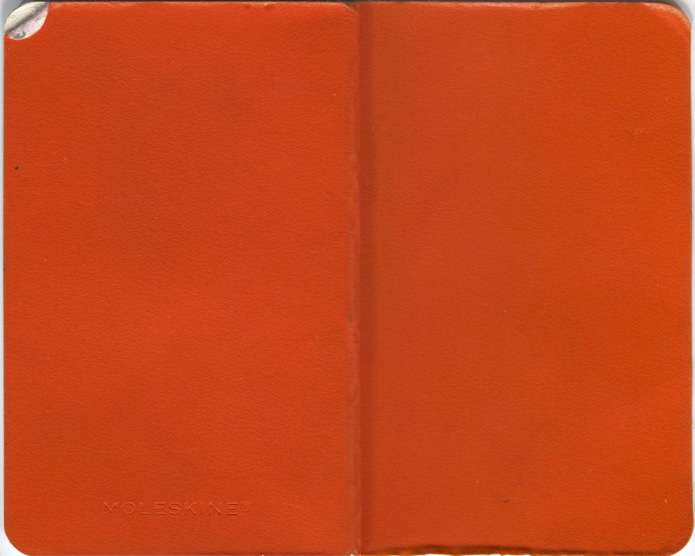 orange sketchbook