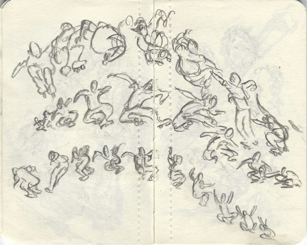jumping motion sketch