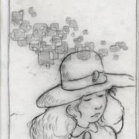 woman with squares