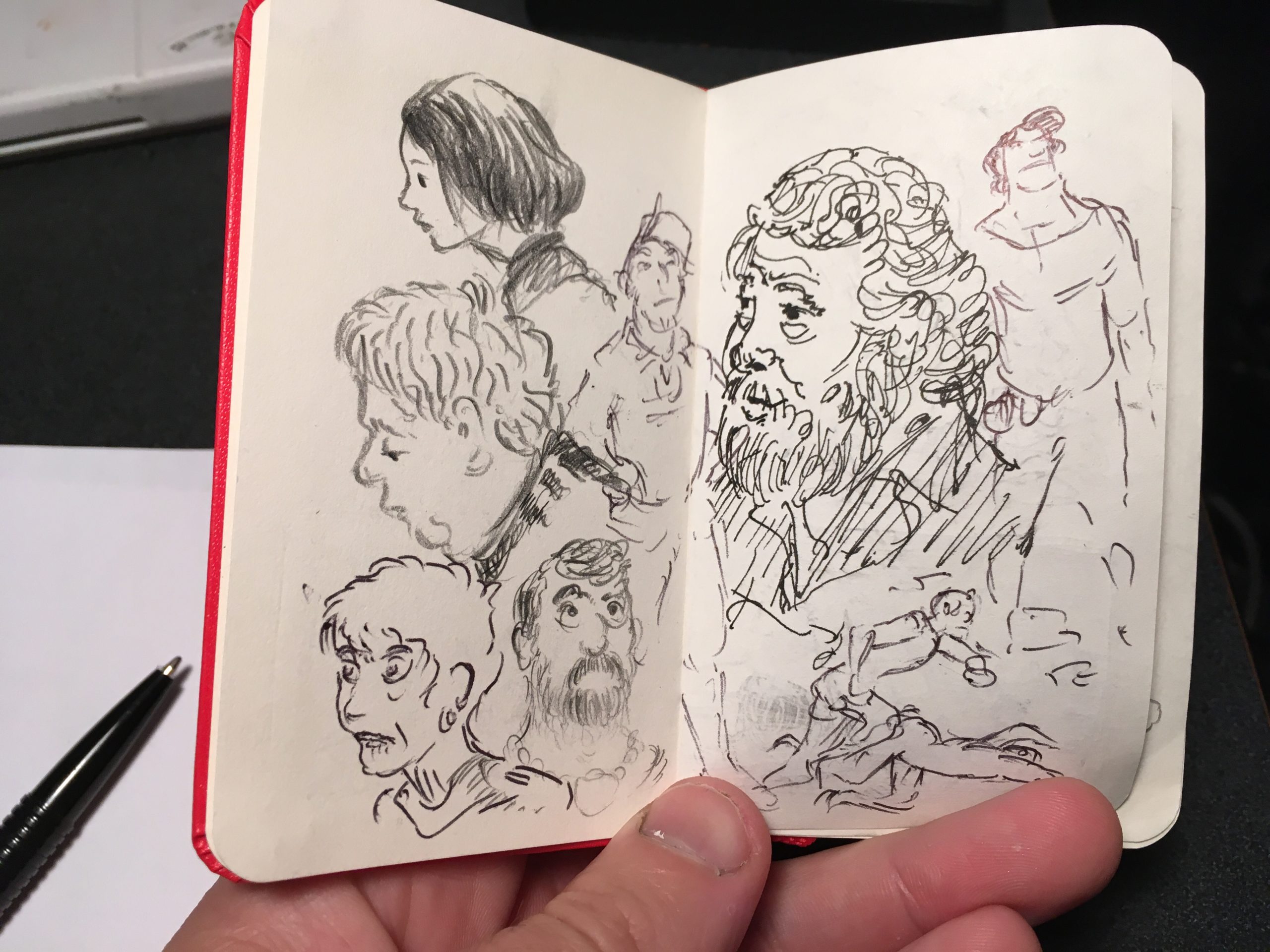 first page of a moleskine sketchbook