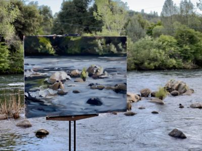 POV of South Fork American River painting